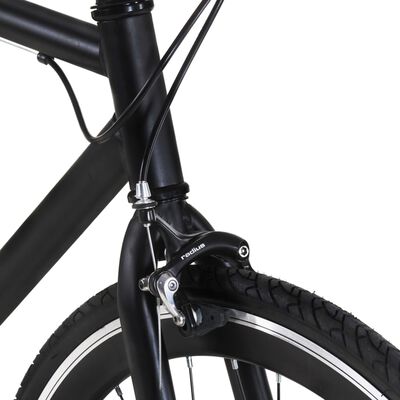vidaXL Bicikl s fiksnim zupčanikom crni 700c 55 cm