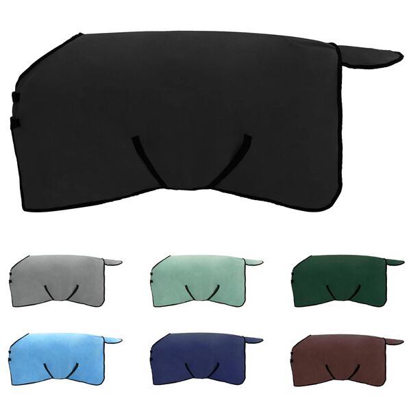 vidaXL Pokrivač za konje Crna Poliester