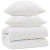 vidaXL Duvet s jastucima s jastukom 3 kom. Bijela Mikrovlakna
