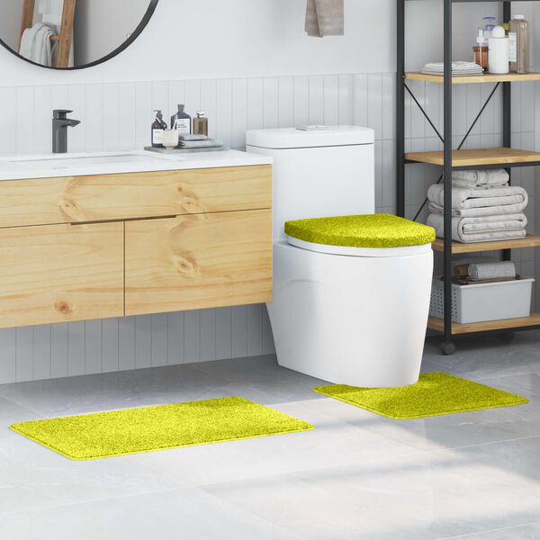 vidaXL Set prostirki za kupatilo s protukliznom podlogom 3 pcs Zelena