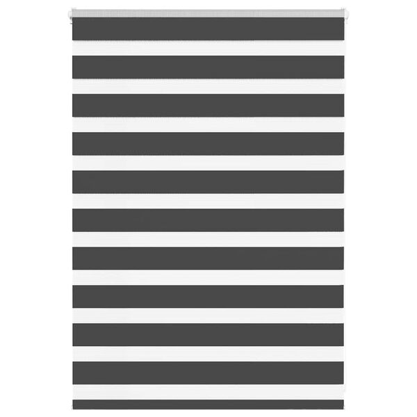 vidaXL Zavjesa zebra crna 100x100 cm &scaron;irina tkanine 95,9 cm poliester