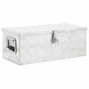 vidaXL Kutija za pohranu srebrna 70 x 31 x 27 cm aluminijska