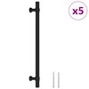 vidaXL Ručke za ormarić 5 kom crne 192 mm od nehrđajućeg čelika