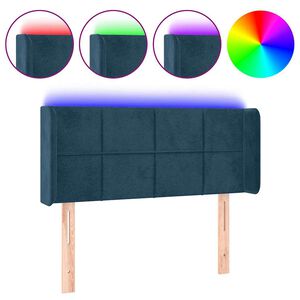 vidaXL LED uzglavlje tamnoplavo 83x16x78/88 cm bar&scaron;unasto