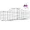 vidaXL Lučne gabionske ko&scaron;are 8 kom 200x50x60/80 cm pocinčano željezo