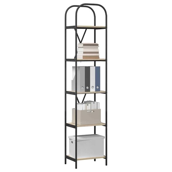 vidaXL Polica Sonoma hrast 40 x 30 x 183 cm Konstruirano drvo