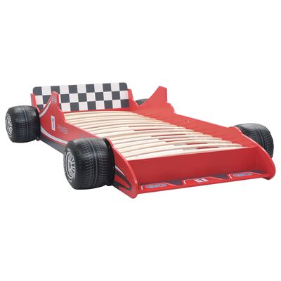 vidaXL Dječji krevet trkaći auto 90 x 200 cm crveni
