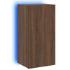 vidaXL Zidni TV ormarić s LED svjetlima boja hrasta 40,5x35x80 cm
