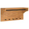 vidaXL Zidna vje&scaron;alica za kapute SANDNES 87x30x42 cm Masivno drvo bor