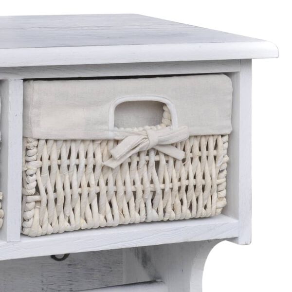 vidaXL Zidna polica bijela 60 x 23,5 x 33 cm od drva paulovnije