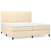 vidaXL Krevet s oprugama i madracem krem 200 x 200 cm od tkanine