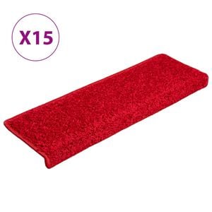 vidaXL Prostirke za stepenice 15 kom 65x21x4 cm crvene pravokutne rubove