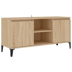 vidaXL TV ormarić s metalnim nogama boja hrasta sonome 103,5x35x50 cm