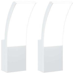 vidaXL Vanjske LED zidne svjetiljke 2kom bijele od lijevanog aluminija