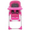 vidaXL Visoka hranilica za bebe ružičasto-siva