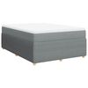vidaXL Krevet box spring s madracem svjetlosiva 160x200 cm tkanina