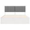 vidaXL Krevetni okvir s tapiciranim uzglavljem Svijetlo siva