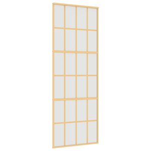 vidaXL Klizna vrata zlatna 76x205 cm matirano staklo ESG i aluminij