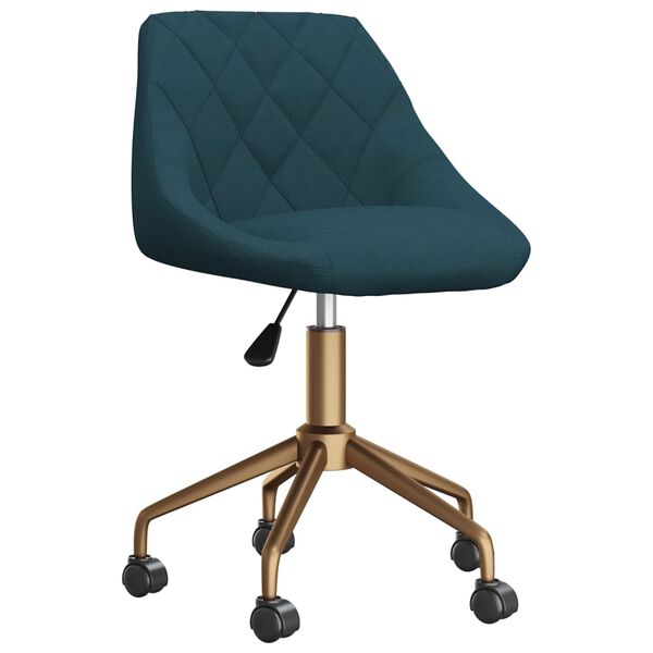 vidaXL Okretna blagovaonska stolica plava bar&scaron;unasta