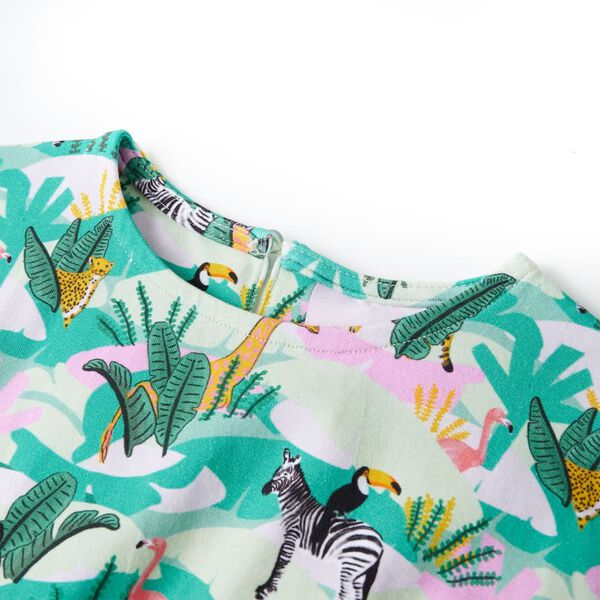 Dječja haljina svijetla boja mente 140