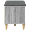 vidaXL Klupa za hodnik s jastukom Siva Sonoma 60 x 38 x 46 cm