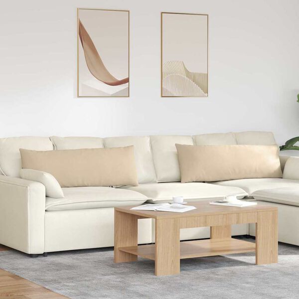 vidaXL Jastučići za sofu 2 pcs Krema 120 x 40 cm tkanina