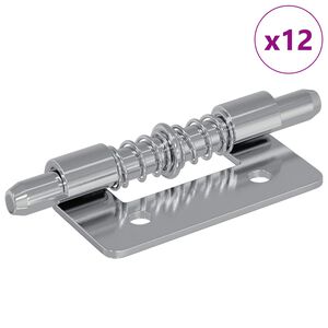 vidaXL Zasun 12 pcs Srebrno 46 x 17 x 1,2 mm Čelik