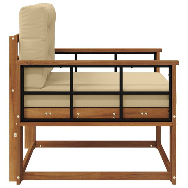 vidaXL Srednja sofa za van Čvrsto drvo akacije Prirodna