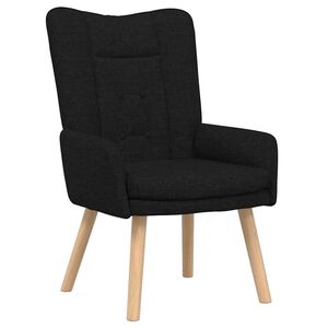vidaXL fotelja Crna 63 x 67 x 94 cm Tkanina i &scaron;perploča