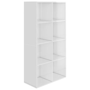 vidaXL Ormarić za knjige / komoda sjajni bijeli 66x30x130 cm drveni