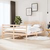 vidaXL Okvir za krevet od masivnog drva 135 x 190 cm bračni