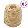 vidaXL Konopi od sisala 5 kom 20 mm 100 m