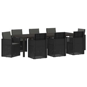 vidaXL Vrtni set za objed 9 kom. Antracit PP
