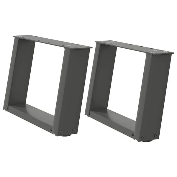 vidaXL Noge za klub stolić U-oblik 2 kom antracit 40 x (30-31) cm čelik