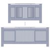 vidaXL Pokrov za radijator MDF sivi 205 cm