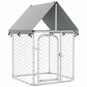 vidaXL Vanjski kavez za pse s krovom 100 x 100 x 150 cm