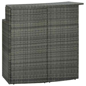 vidaXL Vrtni barski stol sivi 120 x 55 x 110 cm od poliratana