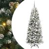 vidaXL Umjetno božićno drvce Bijela 180 cm PVC, plastika, čelik i PE