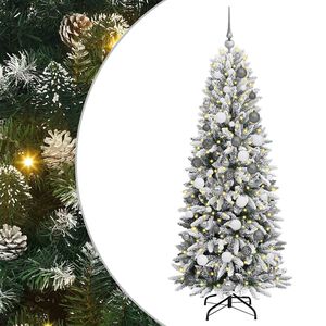 vidaXL Umjetno božićno drvce Bijela 180 cm PVC, plastika, čelik i PE
