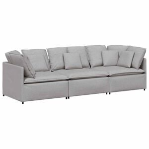 vidaXL Modularna sofa s jastucima, tkanina, oblak sive boje