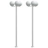 vidaXL Vanjske podne lampe 2 kom. srebrne 215 cm nehrđajući čelik
