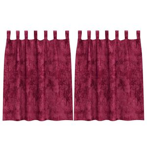vidaXL Bar&scaron;unaste zavjese 2 kom. Vinska crvena 140 x 140 cm Bar&scaron;un