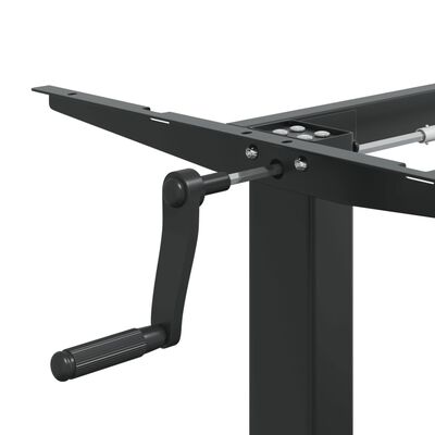 vidaXL Samostojeći okvir za stol crni (94-135)x60x(70-114) cm čelični