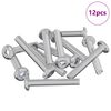 vidaXL Vijak za zaključavanje 12 kom. Srebrna M6 x 35 mm Čelik