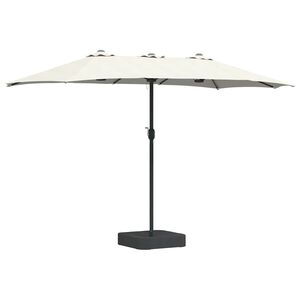 vidaXL Vrtni suncobran Pijesak 385 x 209 x 244 cm Poliester i čelik