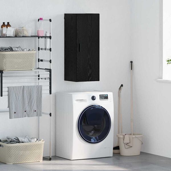 vidaXL Zidni ormarić Crni hrast 34,5 x 34 x 90 cm Konstruirano drvo