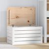 vidaXL Kutija za pohranu bijela 59,5 x 36,5 x 33 cm masivna borovina