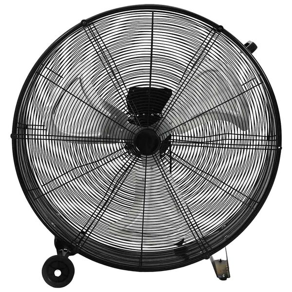 vidaXL Industrijski ventilator s bubnjem 77 cm 187,7 W crni