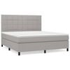 vidaXL Krevet box spring s madracem svjetlosiva 160x200 cm tkanina