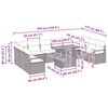 vidaXL Sjedeća garnitura za vrt s jastukom 11 pcs Bež i siva